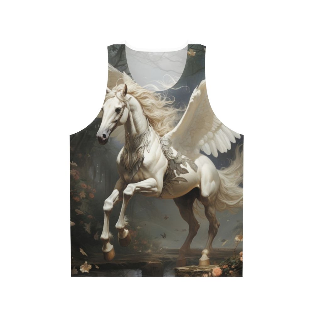 Unisex tank top with enchanting pegasus design