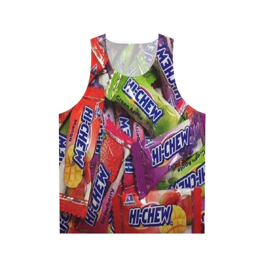 Hi Chew candy-themed unisex tank top