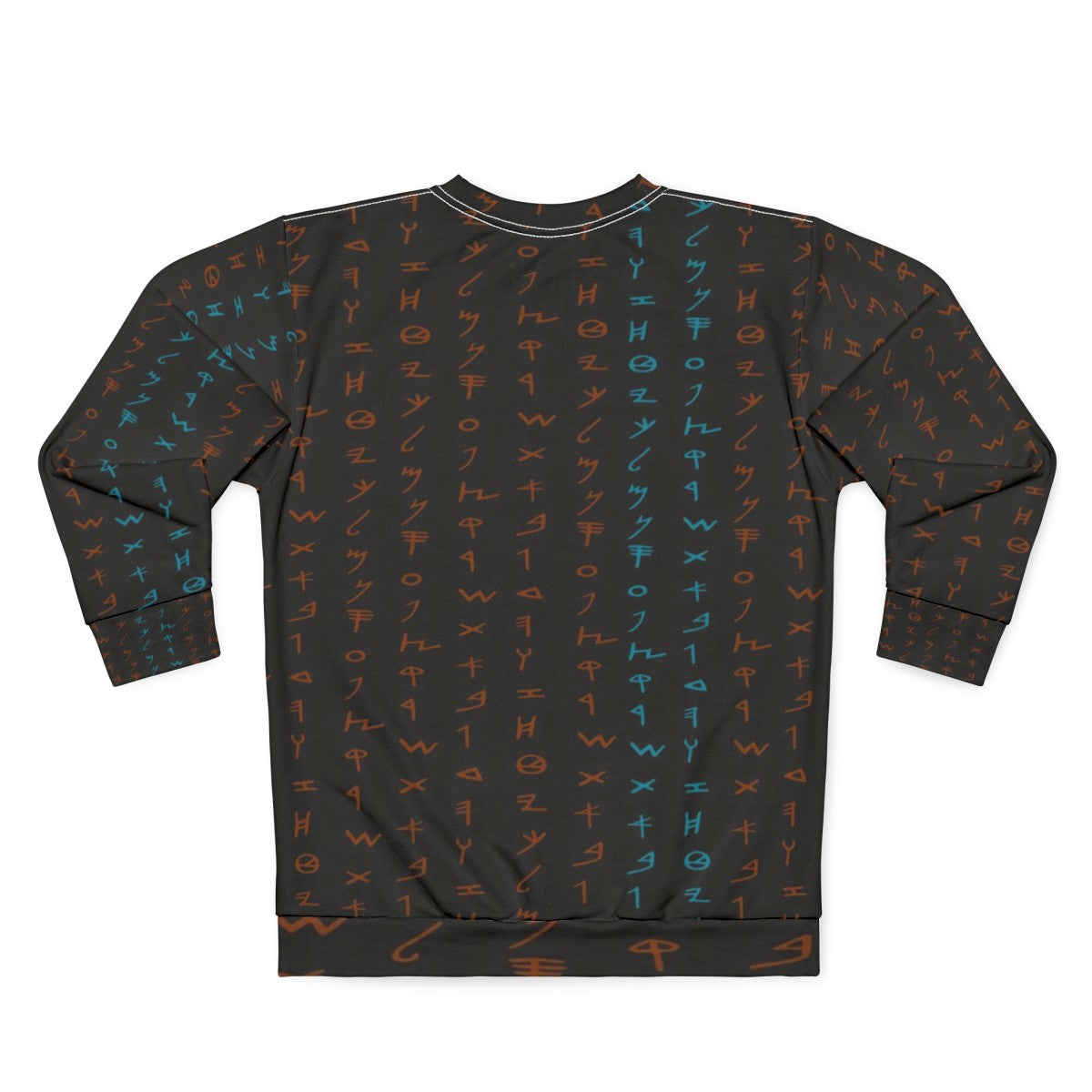 Paleo Hebrew Alephbet Sweatshirt with 12 Tribes of Israel Design - Back