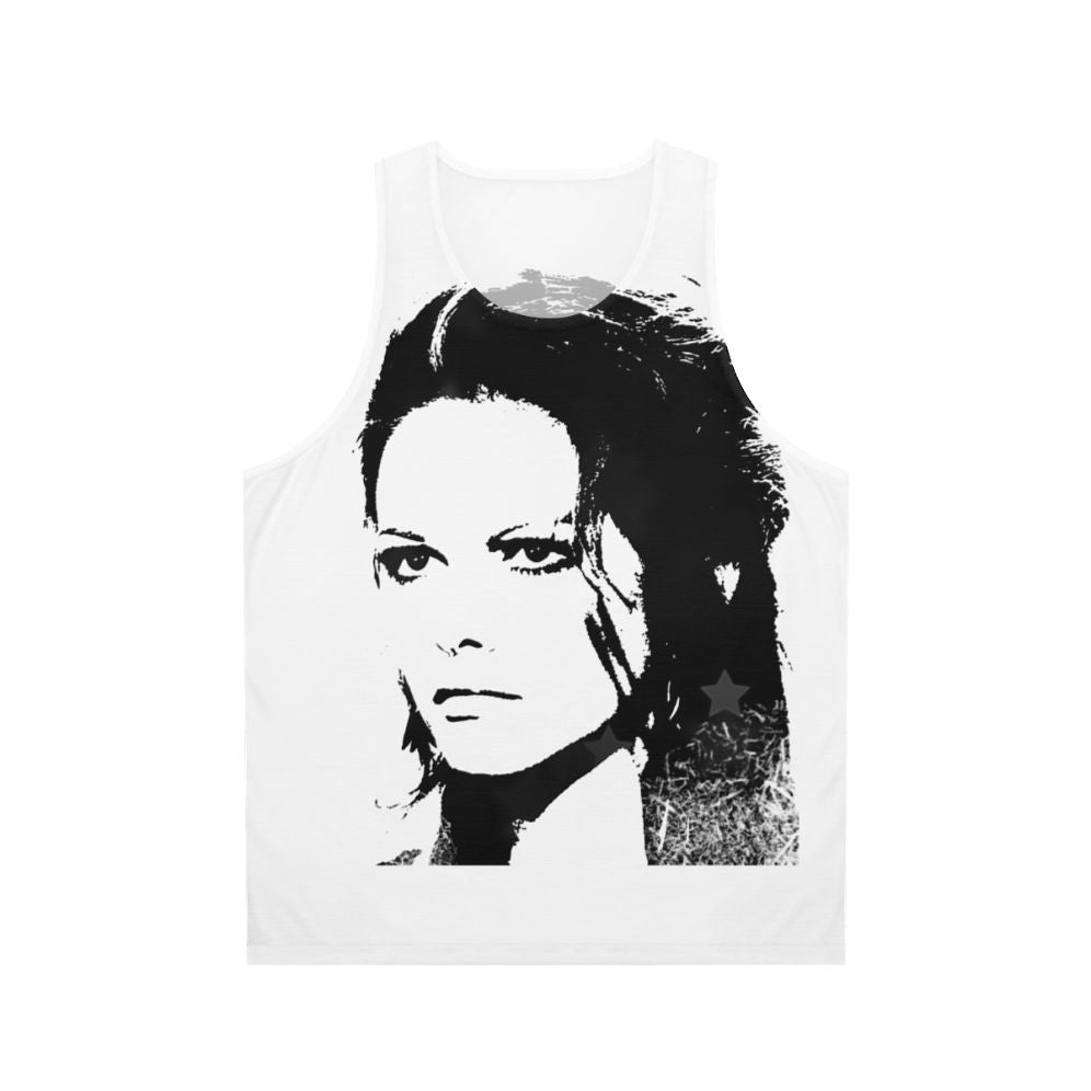 Unisex tank top featuring iconic Italian actress Claudia Cardinale