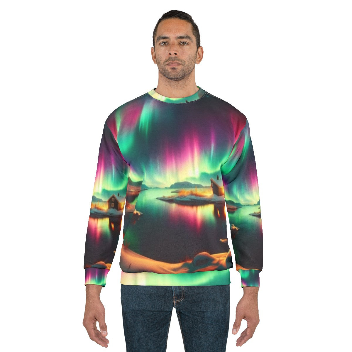 Northern Lights Aurora Borealis Sweatshirt - men