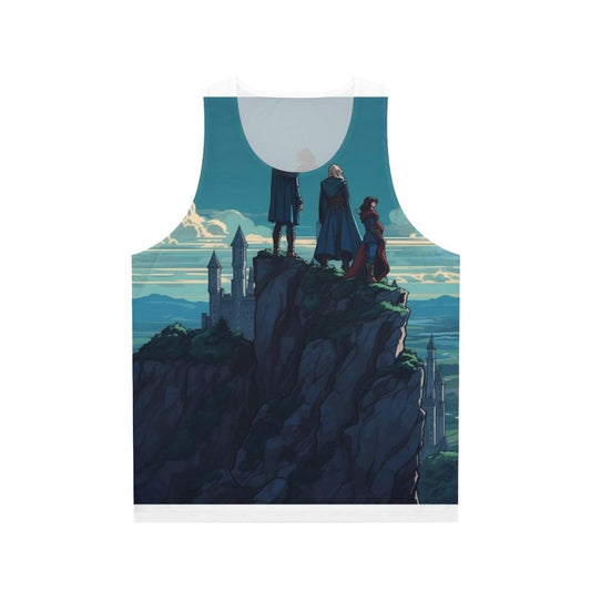 Castlevania inspired unisex tank top featuring Trevor, Sypha, and Alucard