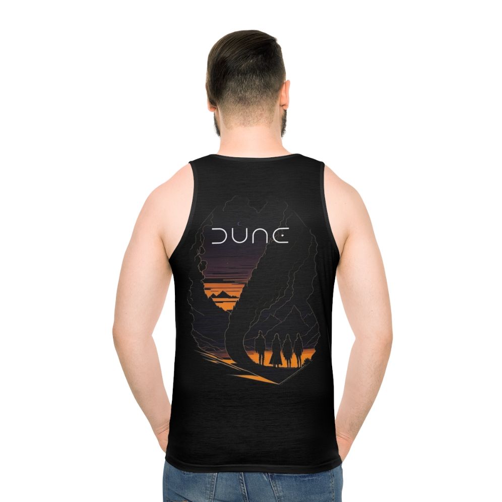 Dune Unisex Desert Landscape Tank Top - men back