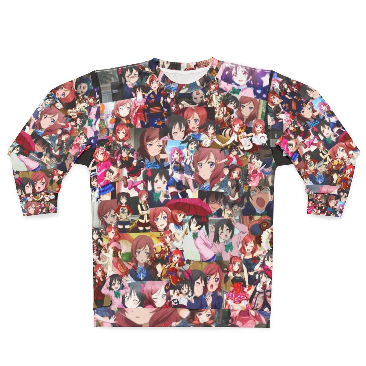 Nico and Maki 'Love Live!' anime characters on a sweatshirt