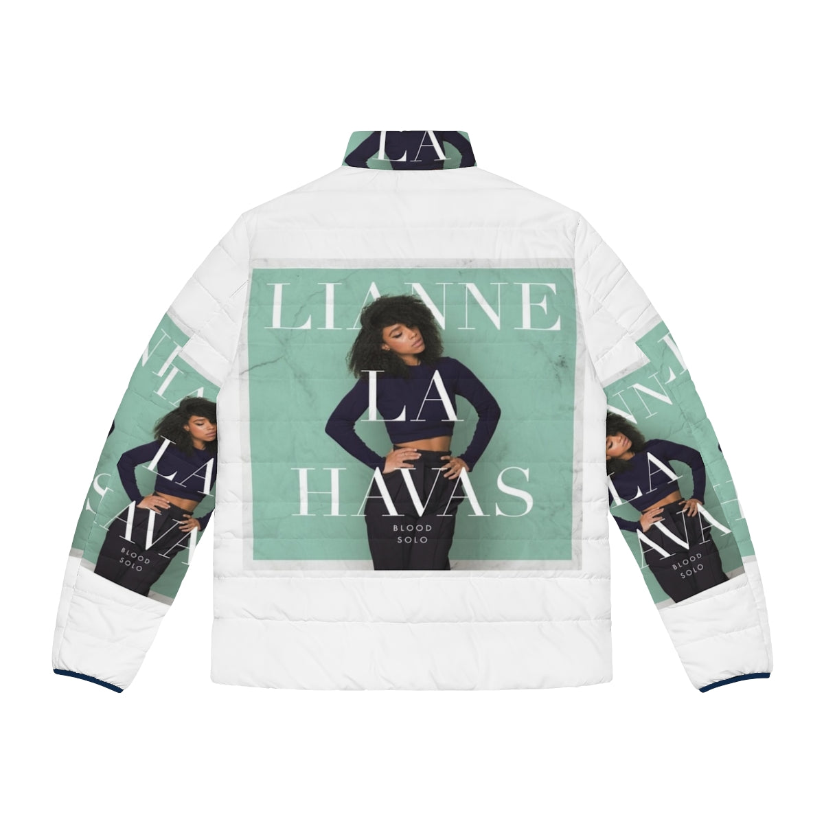 Lianne La Havas wearing a cozy puffer jacket, fashionable singer and artist - Back