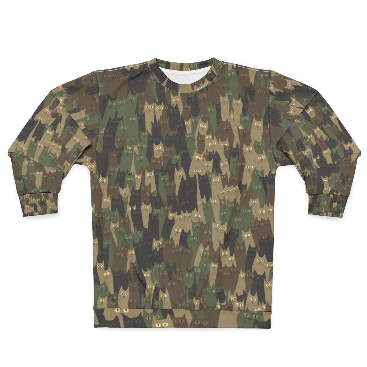 Camouflage cats military style sweatshirt