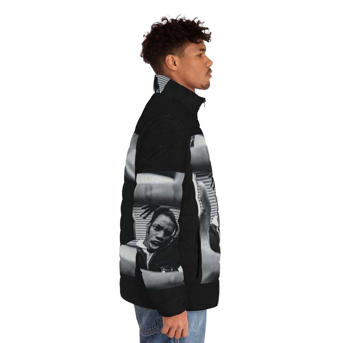 Denzel Curry 13 Puffer Jacket, featuring the Denzel Curry ZUU album artwork - men side right