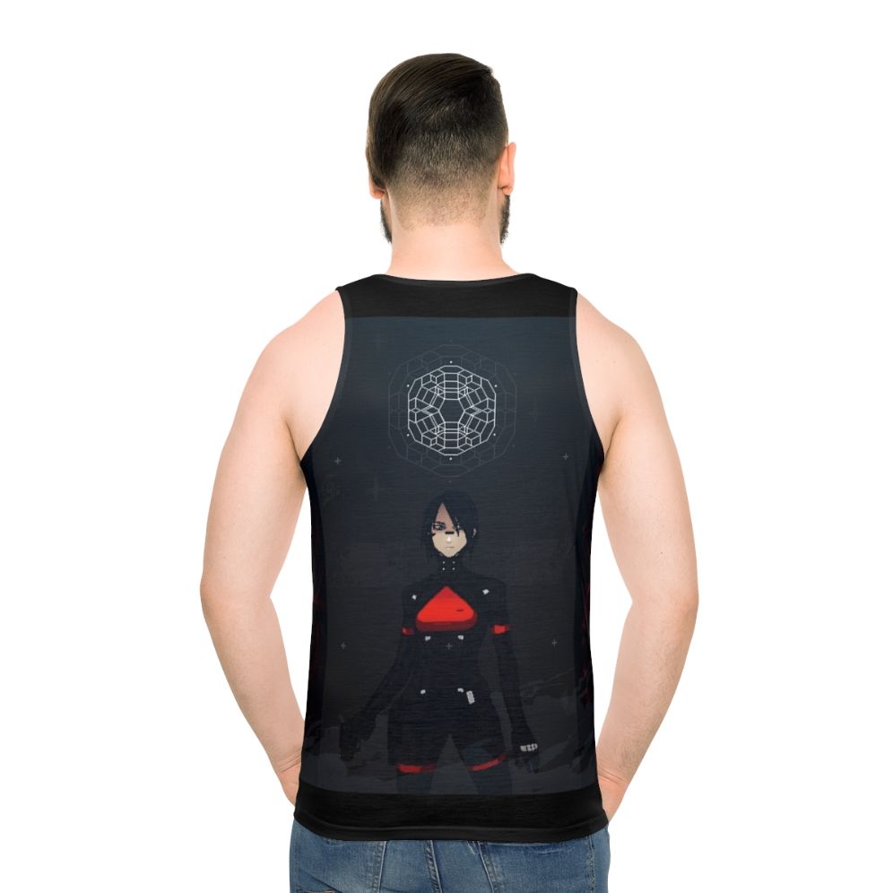 Signalis Unisex Tank Top - men back