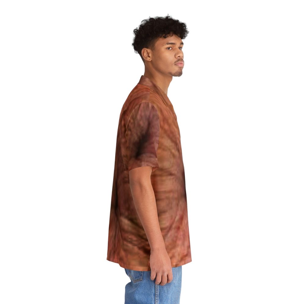 Bold big butthole design on a vibrant Hawaiian shirt - People Pight