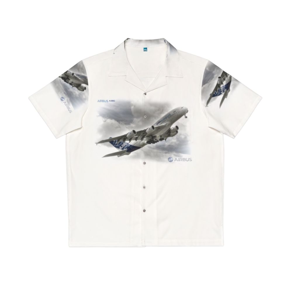 Airbus A380 Hawaiian Shirt for Aviation Enthusiasts