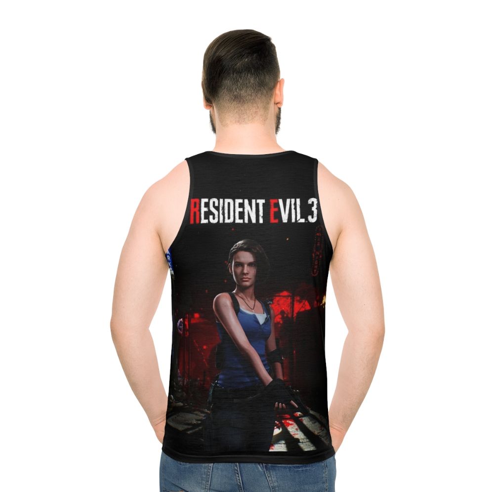 Resident Evil R3Make Jill Valentine Unisex Tank Top - men back