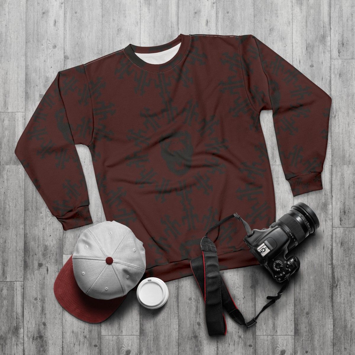 12 Monkeys Titan Clock Inspired Sweatshirt - flat lay