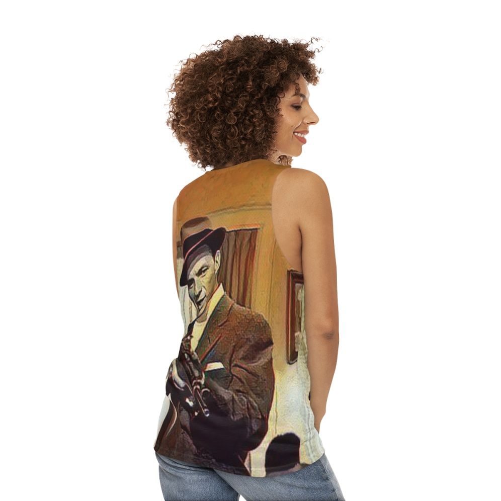 Frank Sinatra Unisex Tank Top - women back