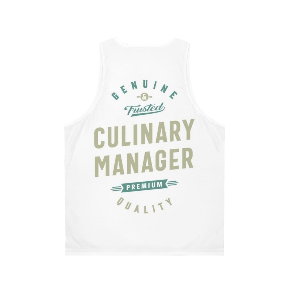 Culinary manager chef unisex tank top - Back