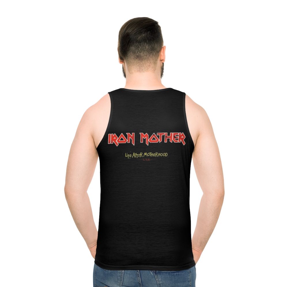 Iron Mother Unisex Tank Top - Celebrate Motherhood with Heavy Metal - men back