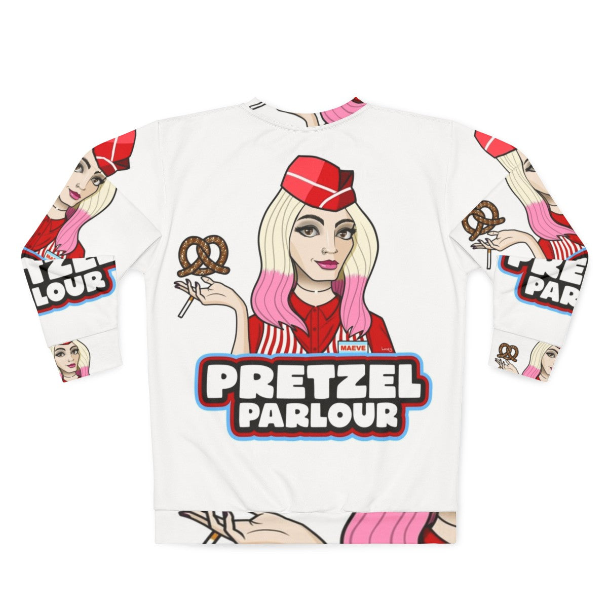 Maeve Wiley Pretzel Parlour Sweatshirt - Netflix's Sex Education - Back