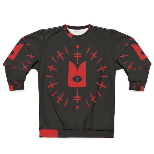 Cult of the Lamb Ritual Red Sweatshirt with Occult Symbols