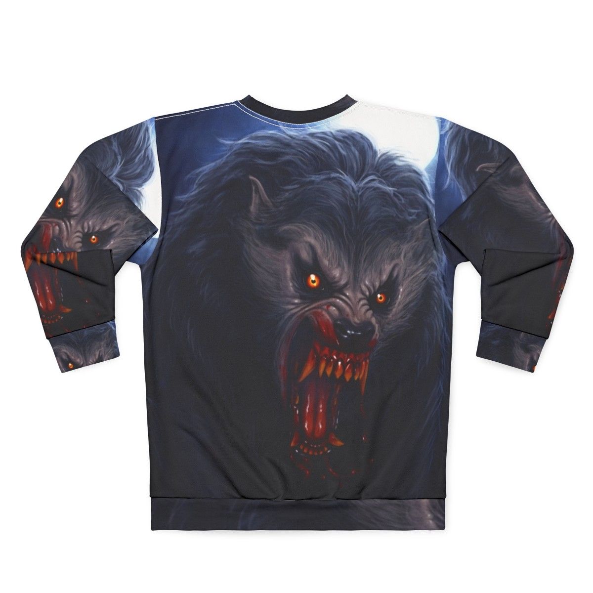 Beware the Moon werewolf horror sweatshirt - Back