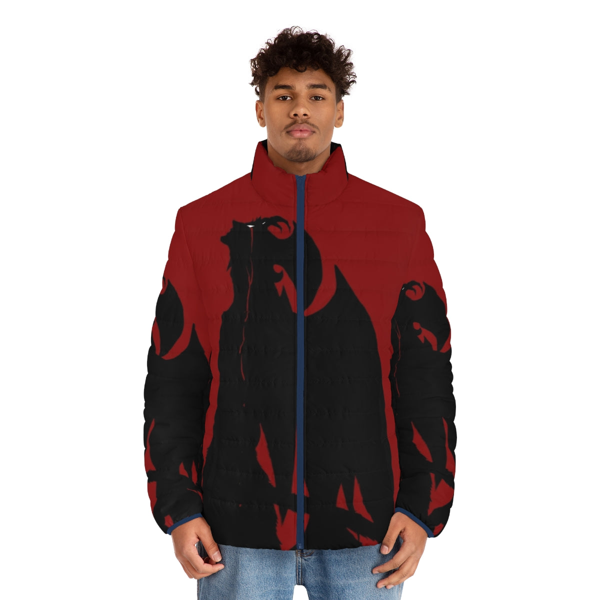 Devilman Crybaby Puffer Jacket - Anime Inspired Outerwear with Akira Fudo Graphics - men front