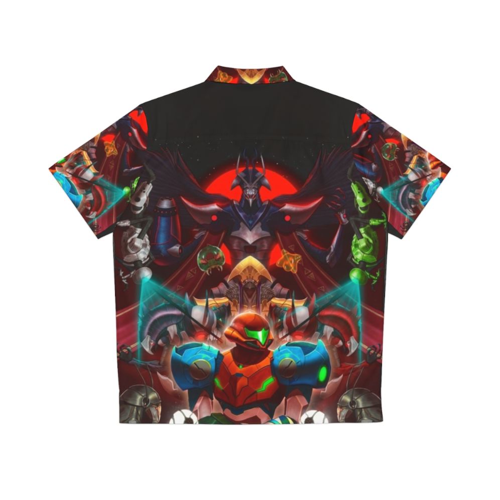 Metroid Dread Hawaiian Shirt featuring Samus Aran - Back