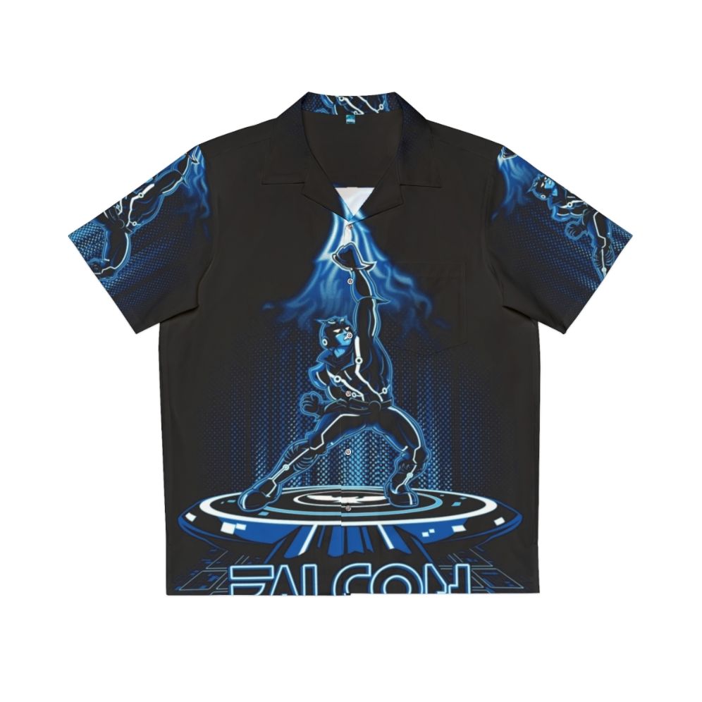 Faltron Hawaiian Shirt with Tron Legacy Inspired Design