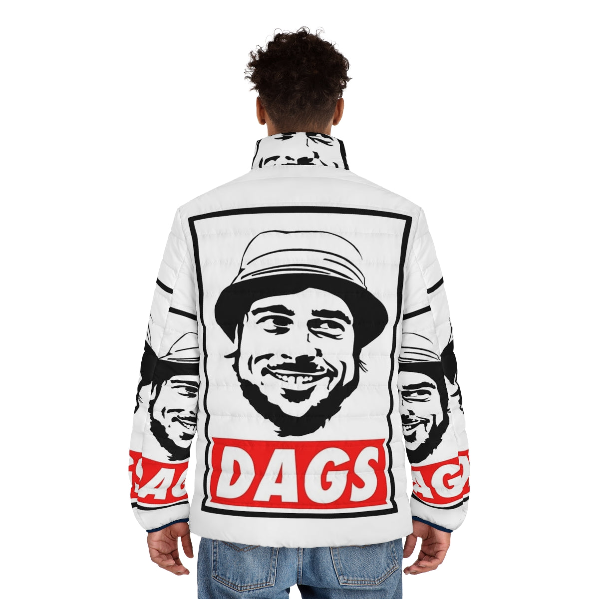 Micky Dags-inspired puffer jacket for men - men back