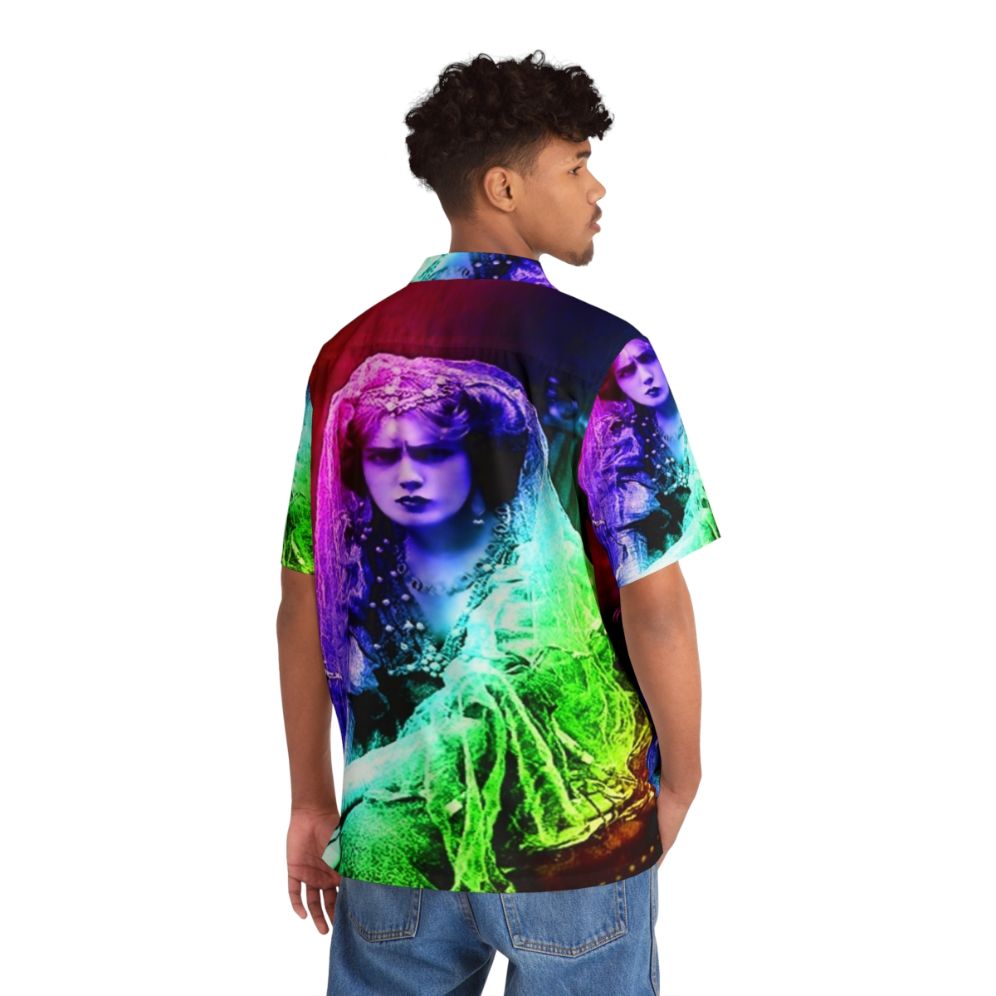 Haunting vampire-themed Hawaiian shirt with retro supernatural patterns - People Back