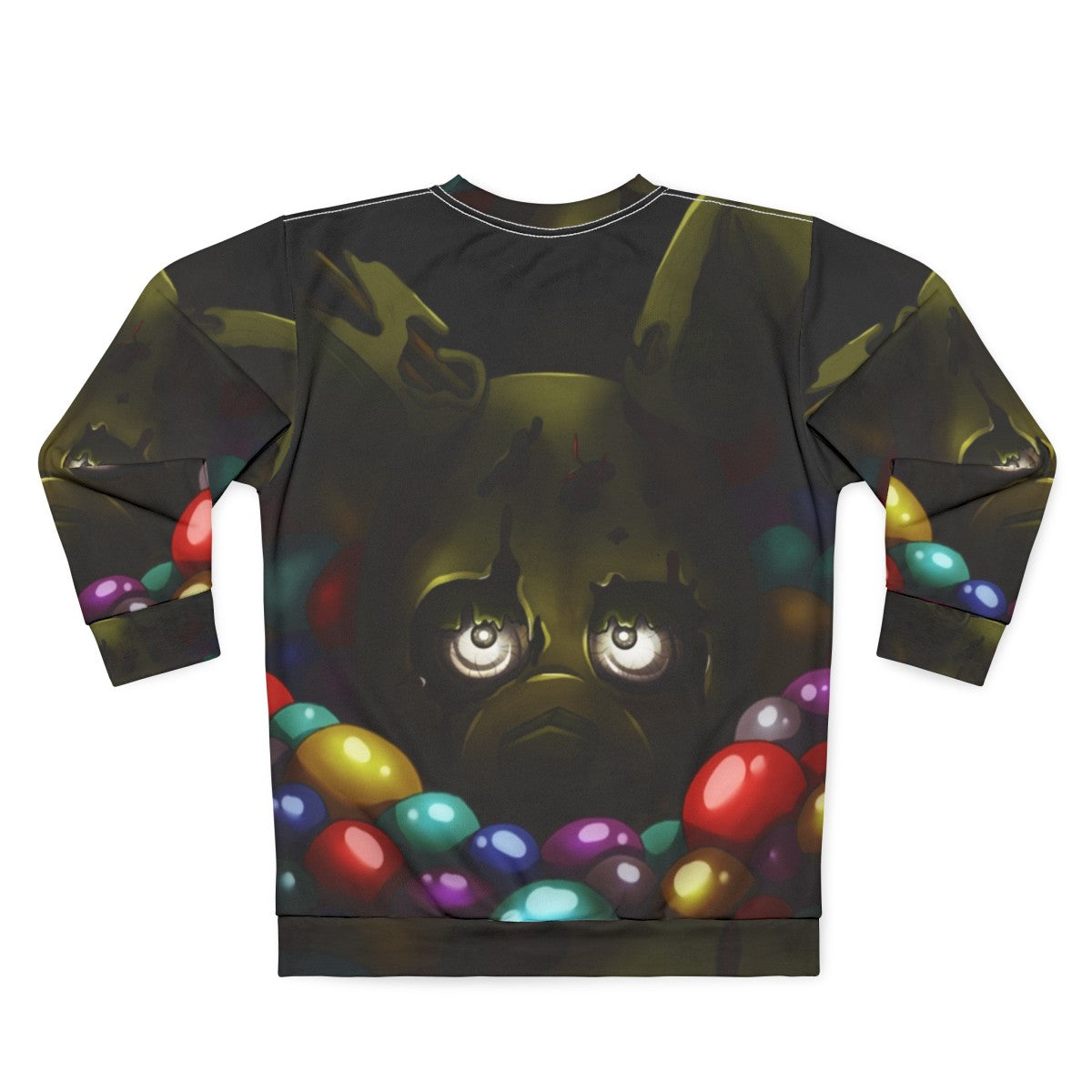 Springtrap Into The Pit V1 FNAF Horror Sweatshirt - Back