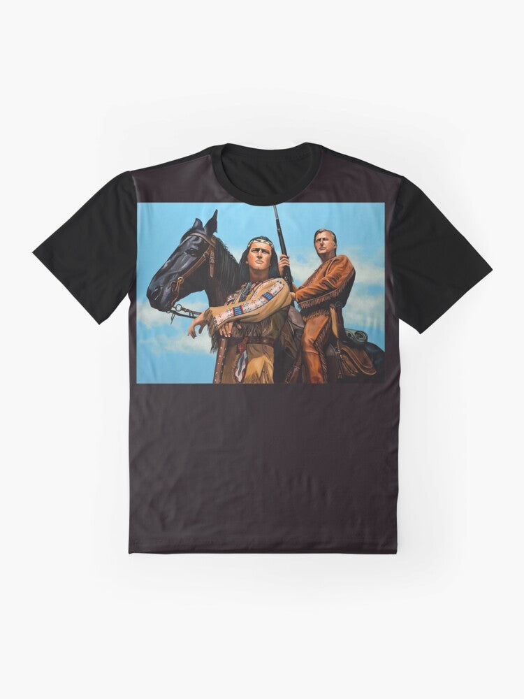 Winnetou and Old Shatterhand painting classic graphic t-shirt - Flat lay