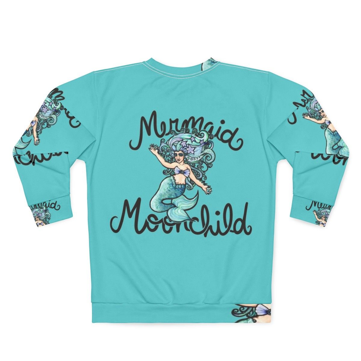 Mermaid Moonchild Sweatshirt - Goddess Belly Dance Apparel - Back