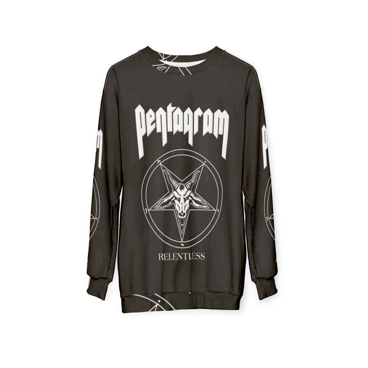 Pentagram Relentless Heavy Metal Sweatshirt - hanging