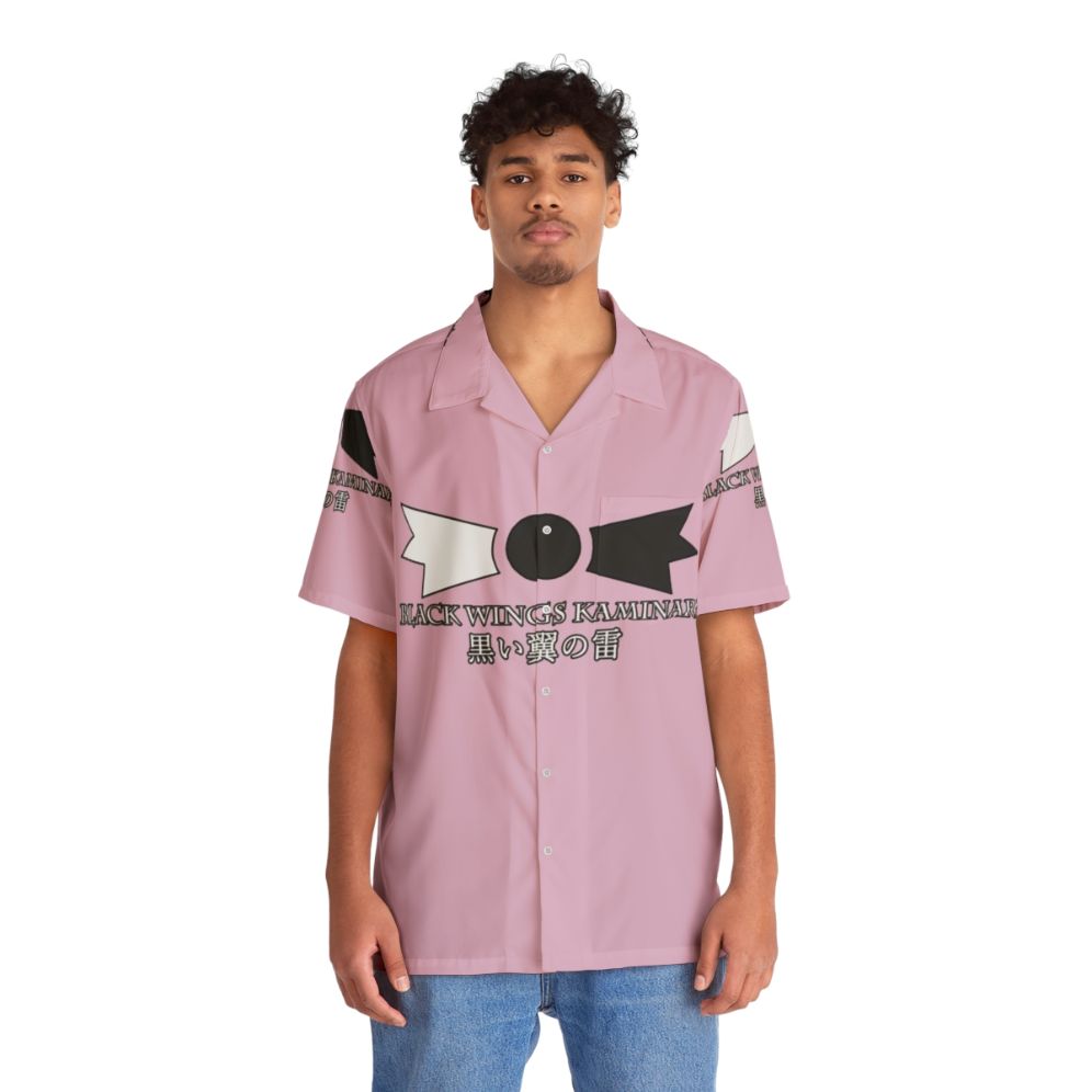 Black Wings Kaminari Japanese Anime Hawaiian Shirt - People Front