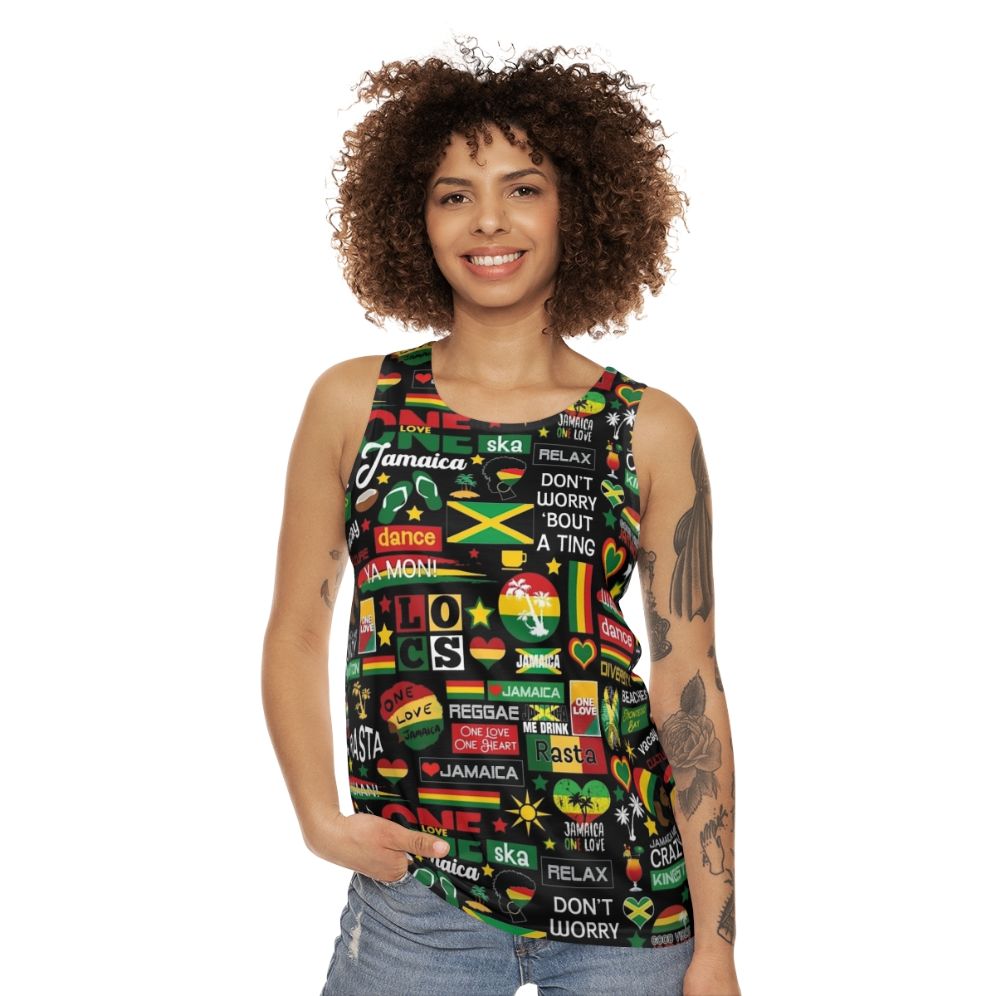 Jamaica One Love Reggae Rastafarian Culture Unisex Tank Top - women