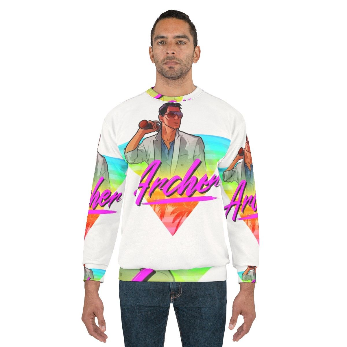 Archer Vice 80s Triangle Design Sweatshirt - men