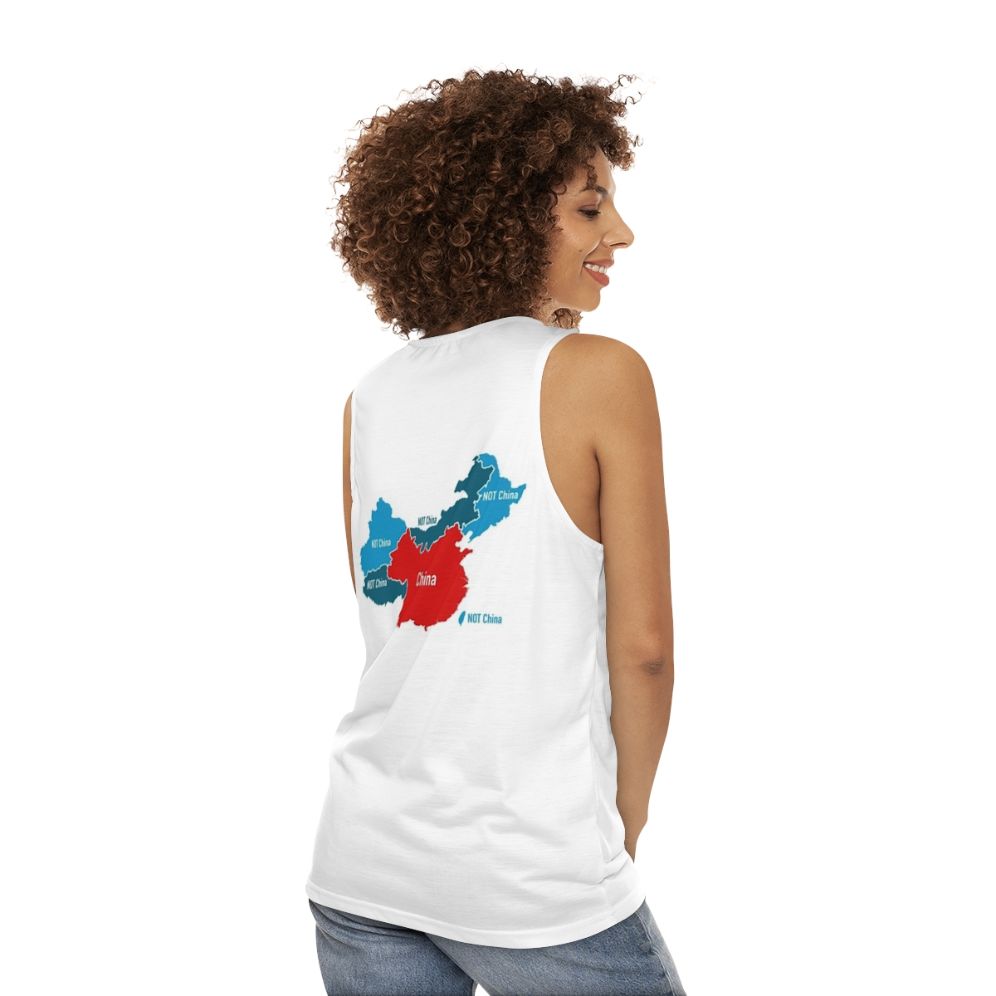 Unisex anti-CCP political statement tank top - women back