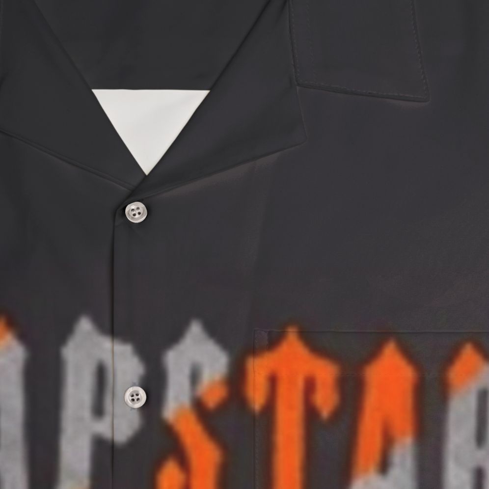 Trapstar Orange Stripes Hawaiian Shirt - Detail