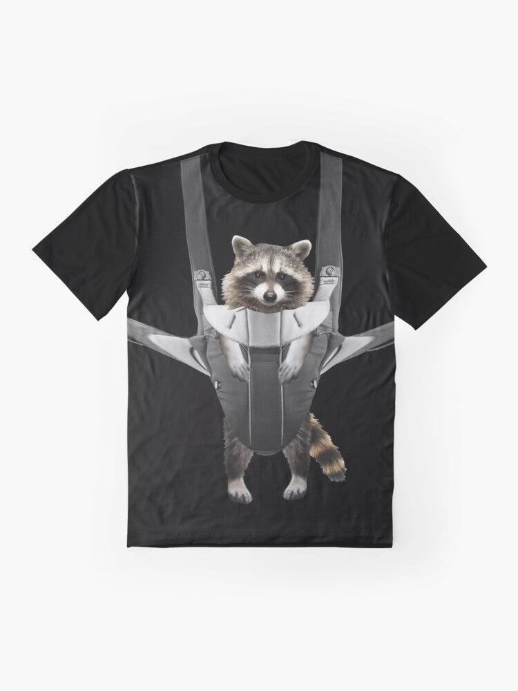 Raccoon Whisperer Graphic T-Shirt with a cute raccoon design - Flat lay