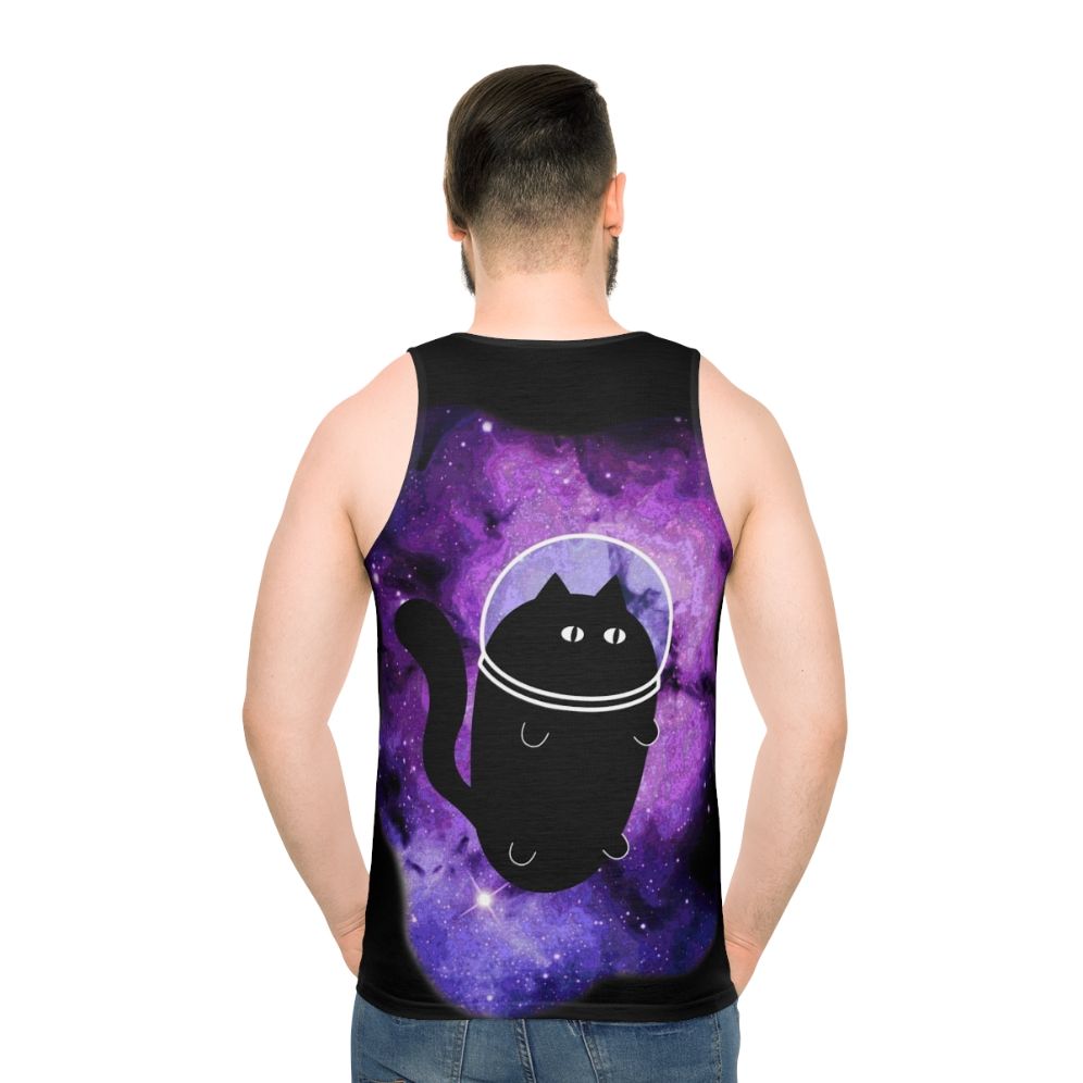 Cosmic Catronaut Unisex Tank Top - men back