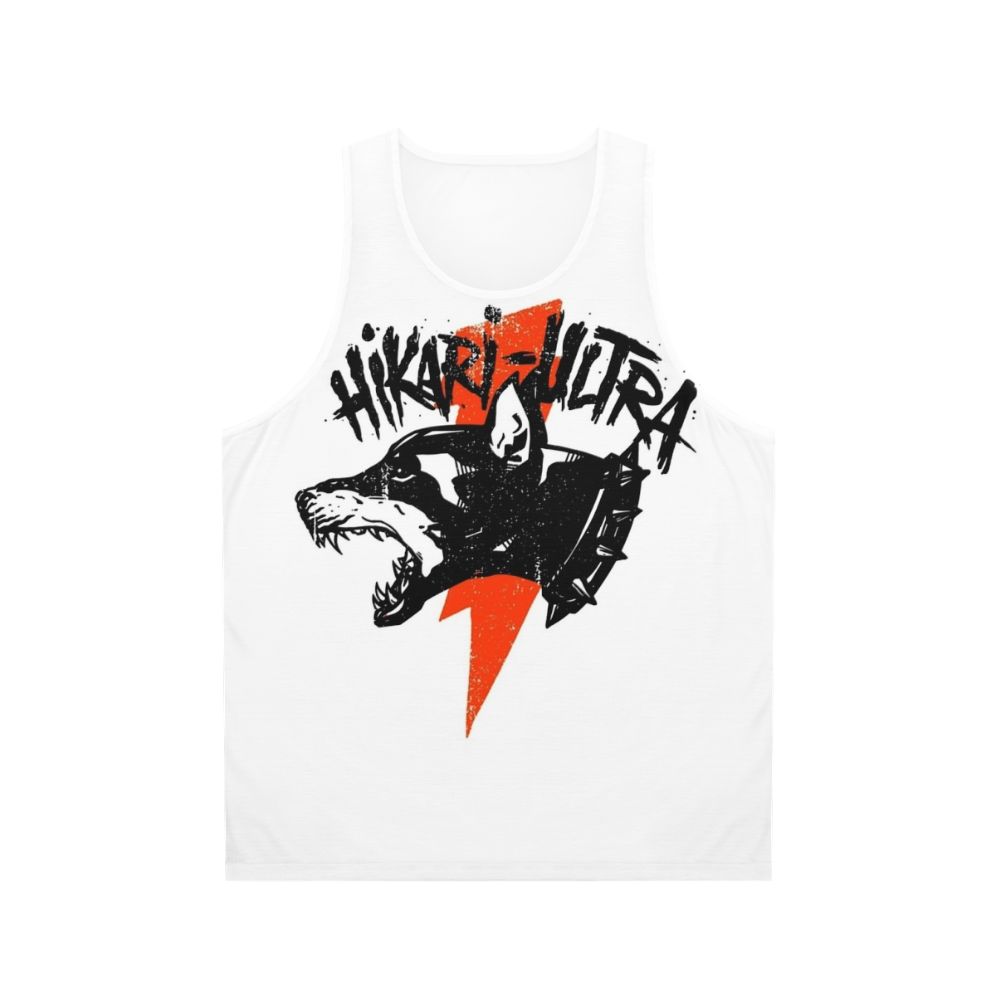 Unisex grunge vintage tank top with lightning bolt print