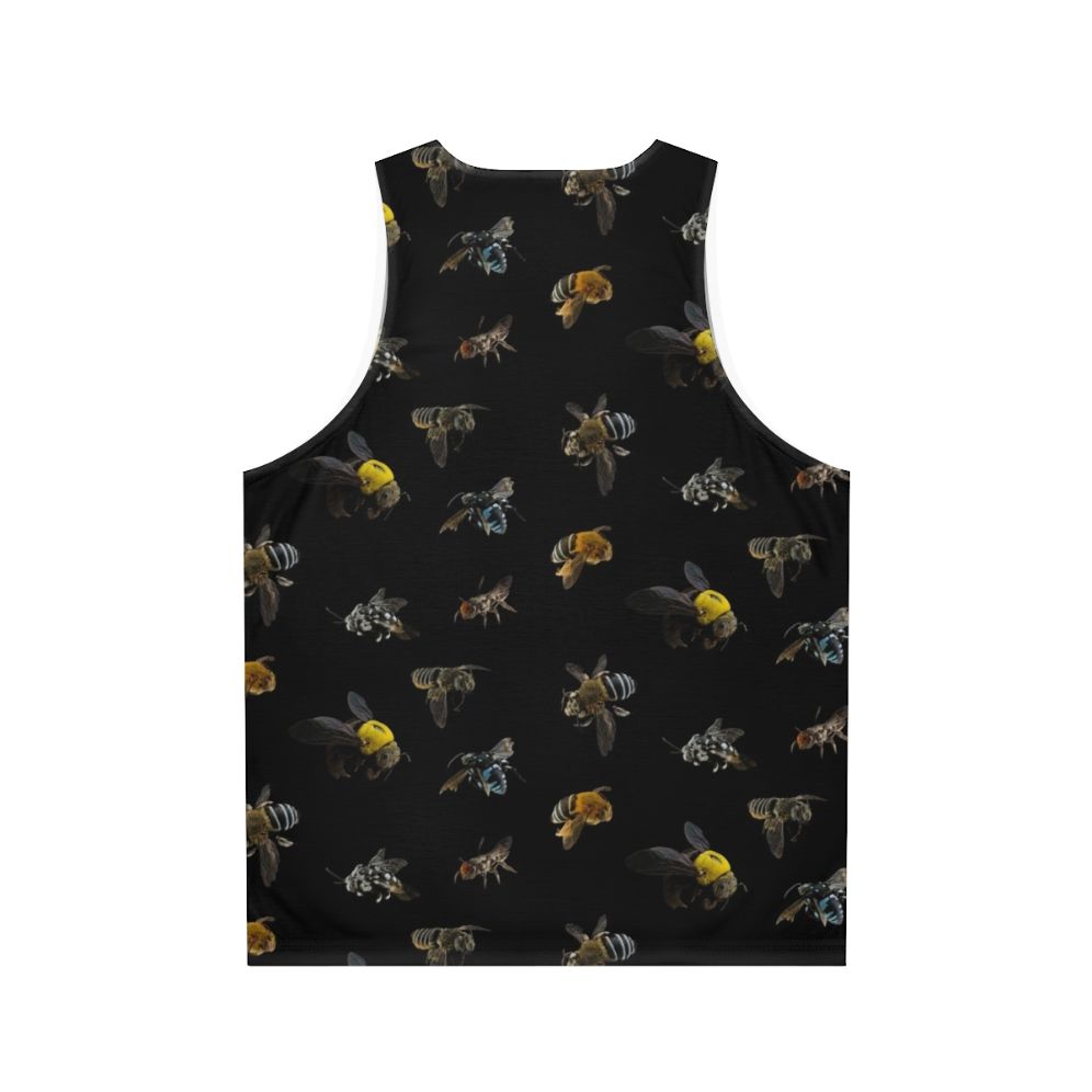 Native Australian bees pattern unisex tank top - Back