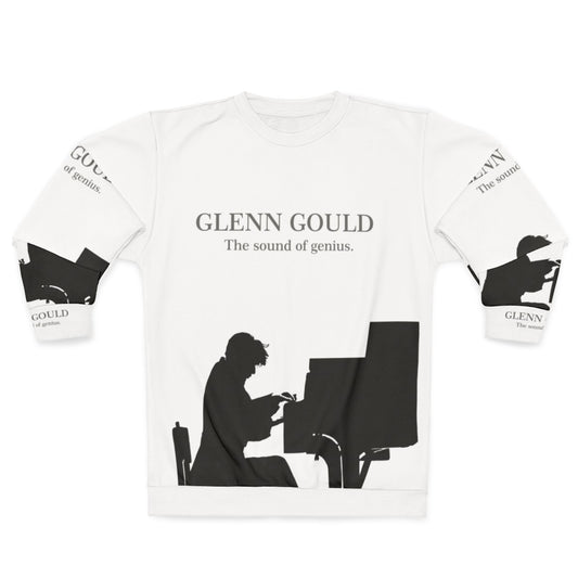 Glenn Gould The Pianist Piano Sweatshirt with Black and White Elegant Design