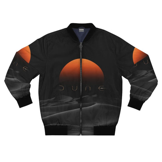 Dune Sunset Bomber Jacket with orange and black design