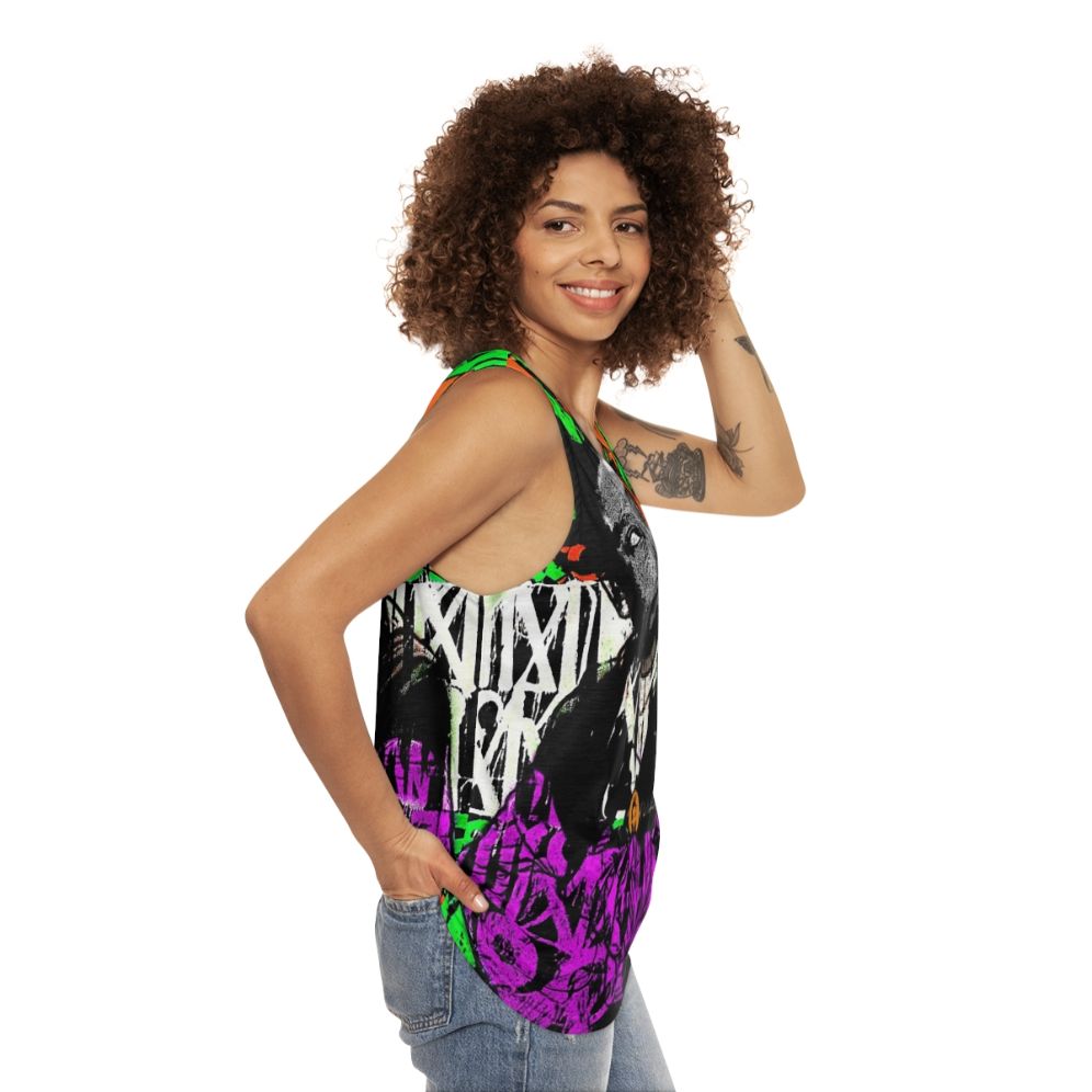 Vintage graffiti unisex tank top featuring ODB and classic hip hop design - women side