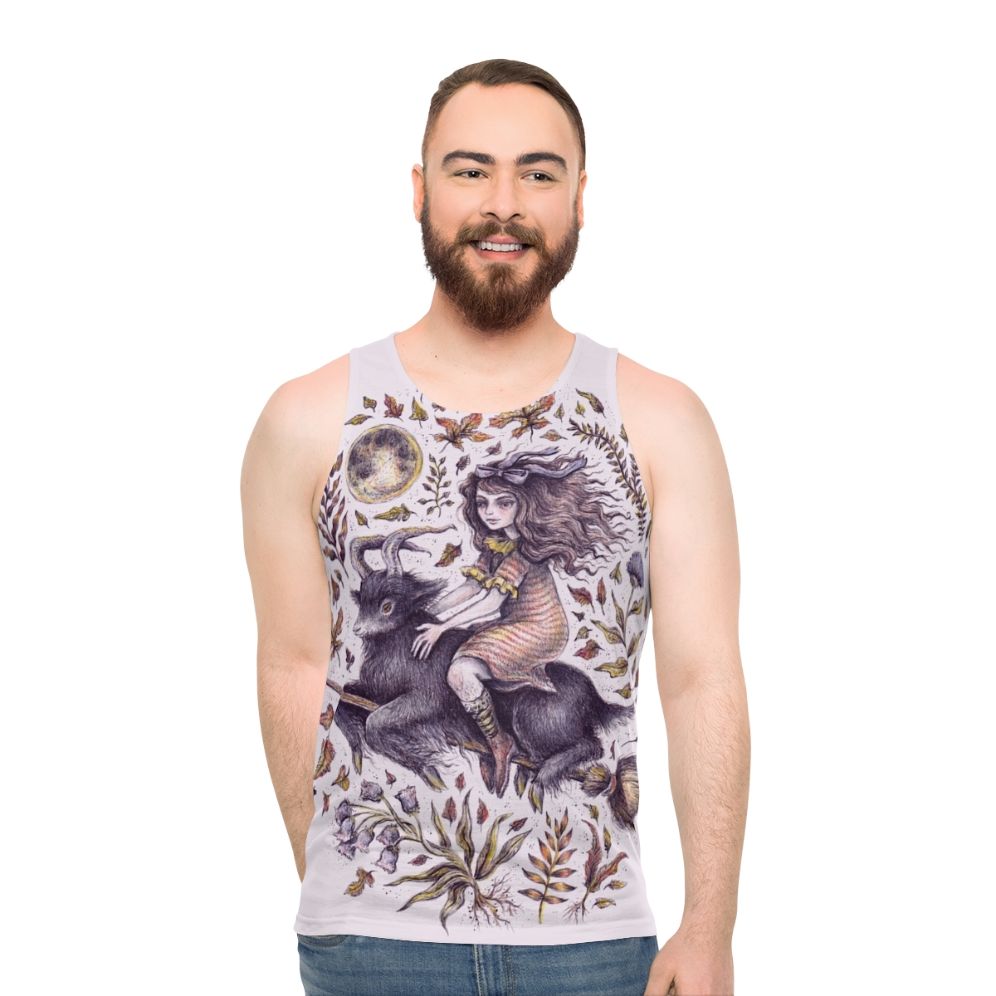 Vvitch unisex tank top with witch and occult design - men