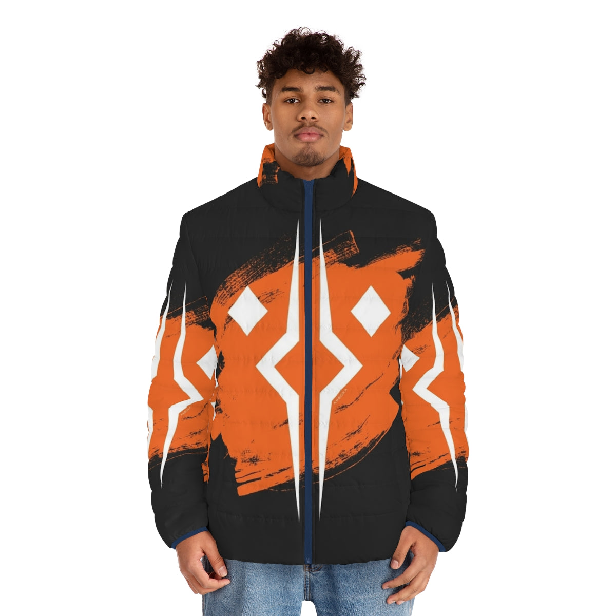 Star Wars Puffer Jacket with Ahsoka Tano Inspired Design - men front