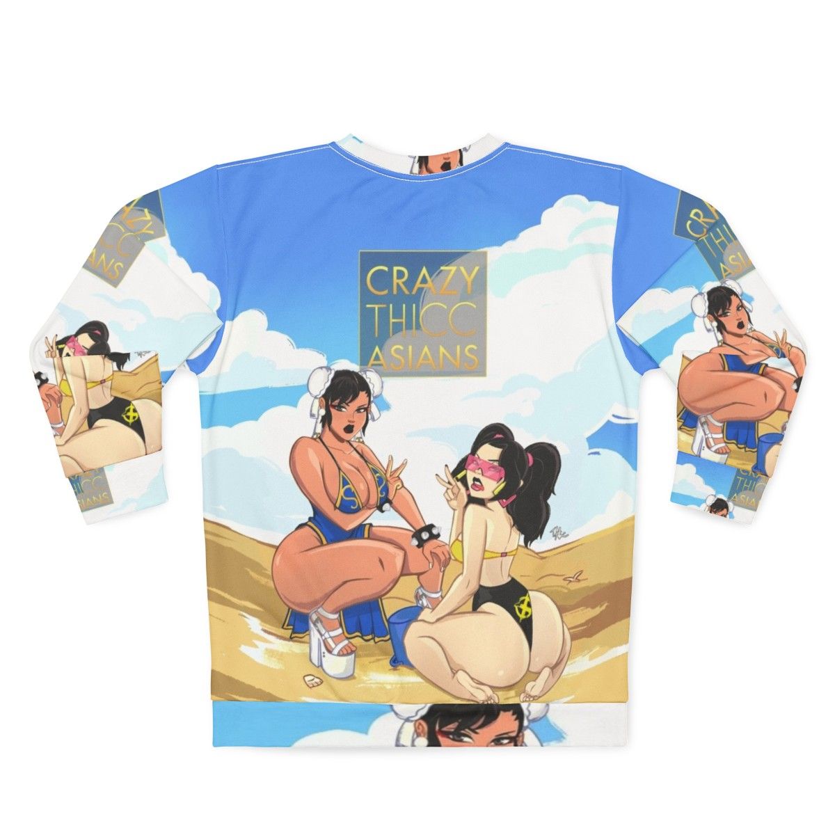 Crazy Thicc Oversized Graphic Sweatshirt - Back