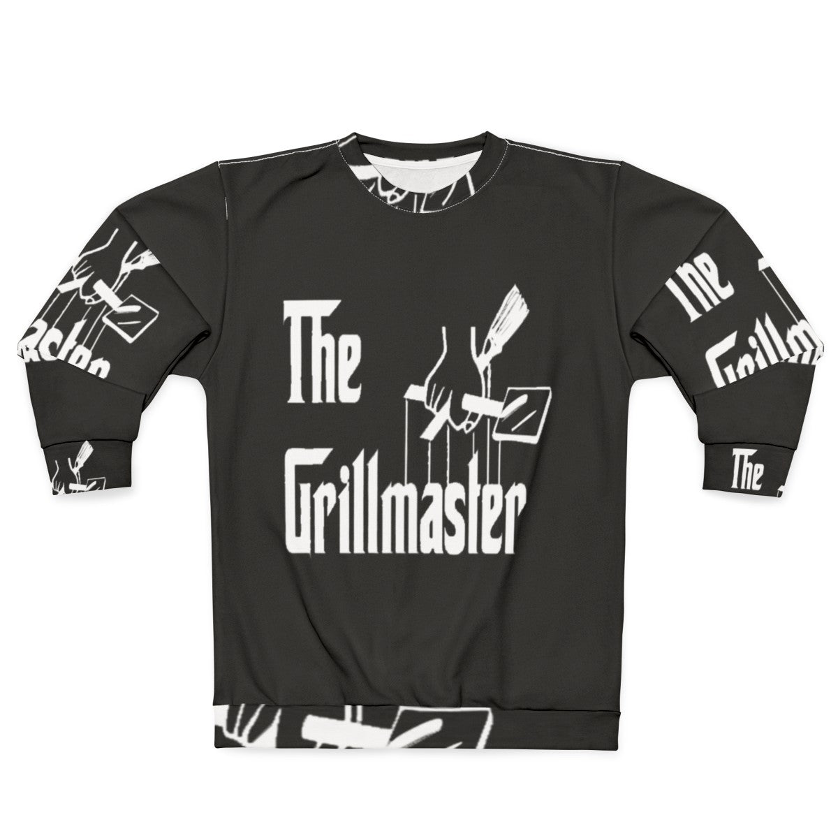 The Grillmaster's Summer Sweatshirt with a funny BBQ and grilling design