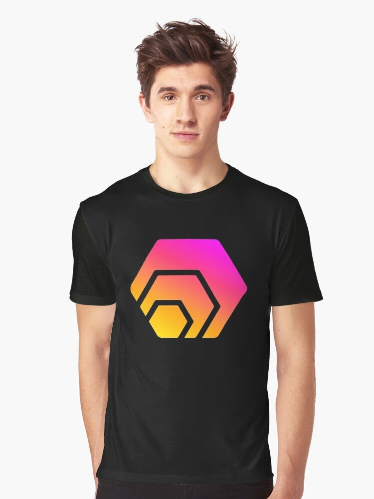 Hex Crypto Hexagon Logo Graphic T-Shirt - Men