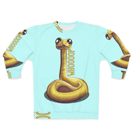 Cute whooping snake design on children's sweatshirt