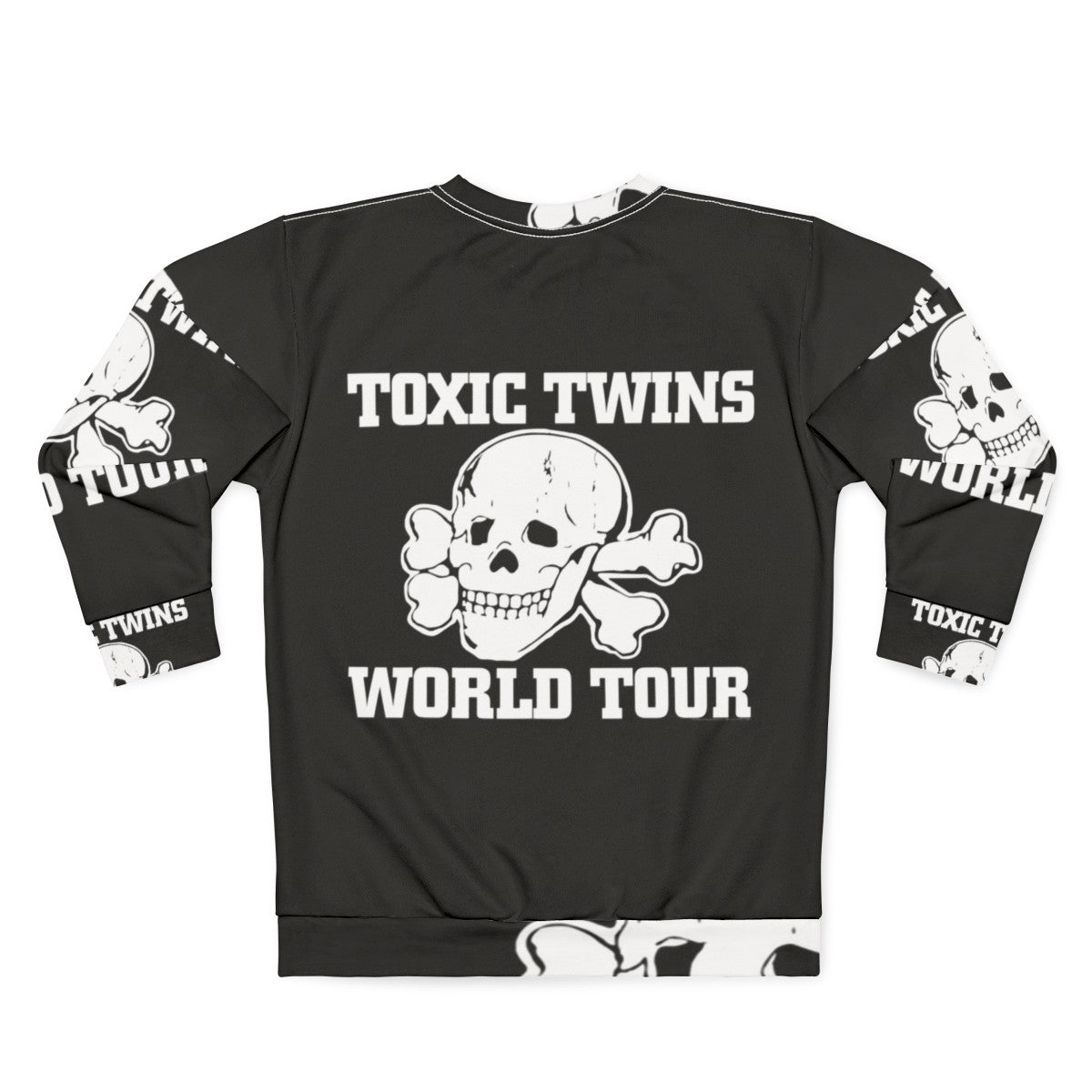 Toxic Twins Band Tour Sweatshirt with Skull Graphic - Back